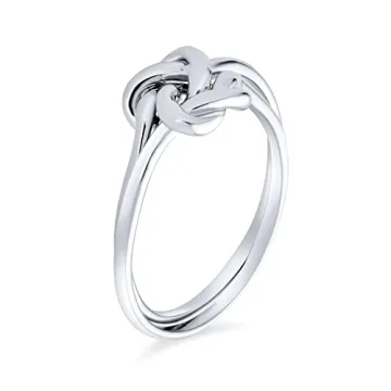 Celtic Love Knot Infinity Ring .925 Sterling Silver for Women
