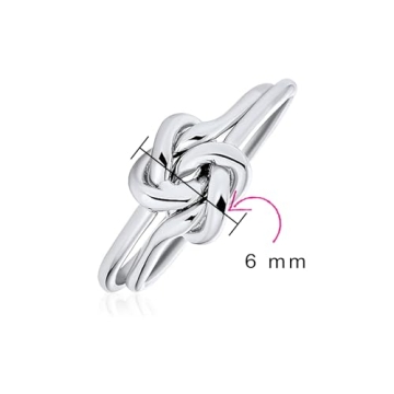 Celtic Love Knot Infinity Ring .925 Sterling Silver for Women