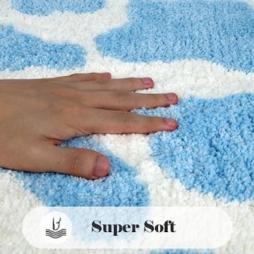 Yonchic Cow Print Bathroom Rug - Soft, Non-Slip Mat