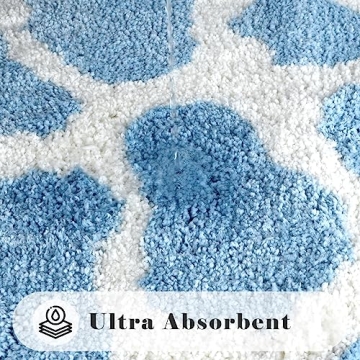 Yonchic Cow Print Bathroom Rug - Soft, Non-Slip Mat