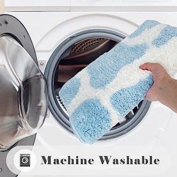 Yonchic Cow Print Bathroom Rug - Soft, Non-Slip Mat