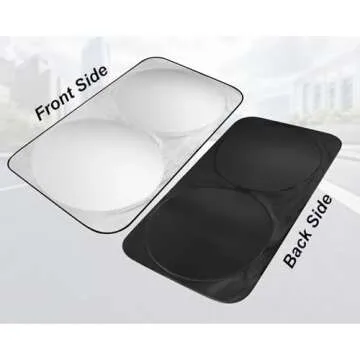 XHRING Windshield Sun Shade for Ford F150 F-150 F250 F350 1996-2024 2025 Raptor Expedition 1997-2024 Escape 2013-2019 Accessories, Car Front Window Sunshade Sun Visor Shield for Transit 2012-2024