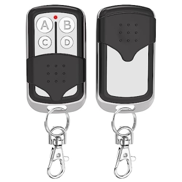 2 Pcs Universal Garage Door Opener Remote Keychain 4-Button Programmable Compatible with Liftmaster ...