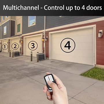 Compact Universal Garage Door Remote Keychain 4-Button Programmable
