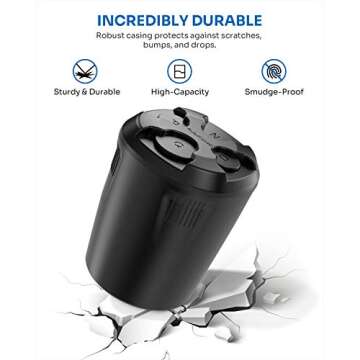 JOYTUTUS Universal High Capacity Car Coin Holder for Cup, Change Holder Compatible with Most Trucks Accessories, Sort Penny, Quarter, Dime, Nickels (Black)