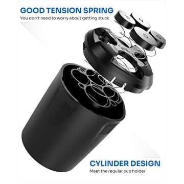 JOYTUTUS Universal High Capacity Car Coin Holder for Cup, Change Holder Compatible with Most Trucks Accessories, Sort Penny, Quarter, Dime, Nickels (Black)