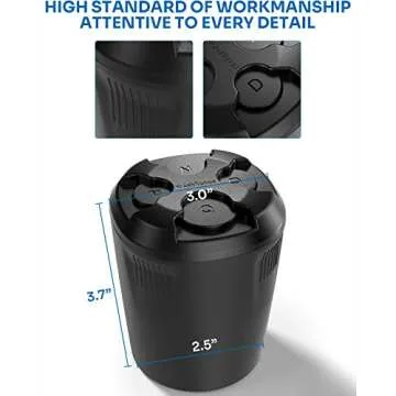 JOYTUTUS Universal High Capacity Car Coin Holder for Cup, Change Holder Compatible with Most Trucks Accessories, Sort Penny, Quarter, Dime, Nickels (Black)