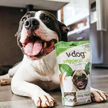 V-Dog Organic Vegan Wiggle Biscuit Dog Treats - Peanut Butter