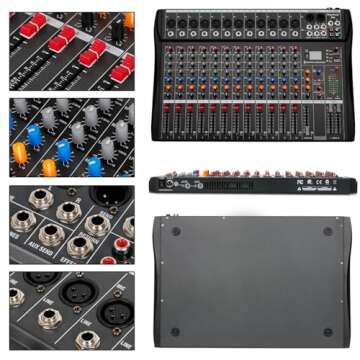 Depensheng DX12 DJ Sound Controller Interface w/USB Drive for Computer Recording 12-Channel Studio A...