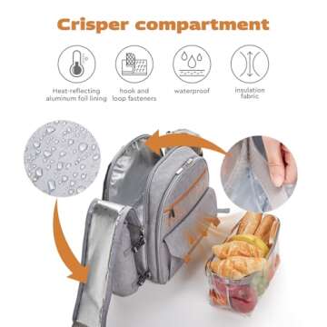 Couple Gifts 22L Picnic Basket Set, Grey Insulated Picnic Backpack for 2, Leak Proof Cooler Camping Gifts, Cool Bridal Shower Gifts Anniversary Engagement Wedding Gifts for Couples, Mr and Mrs Gifts