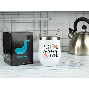 JENVIO 12 Ounce Insulated Tumbler for Wine or Coffee