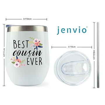 JENVIO 12 Ounce Insulated Tumbler for Wine or Coffee
