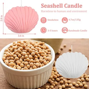 Handmade Seashell Scented Candles Elegant Home Decor