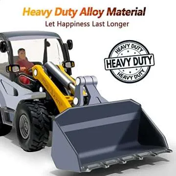 iPlay, iLearn Heavy Duty Construction Site Playset, Metal Dump Truck, Excavator Digger Backhoe, Tractor Bulldozer Diecast Vehicle, Outdoor Sandbox Car Toy, Birthday Gift 3 4 5 Year Old Boy Kid Toddler