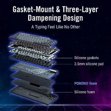 ASUS ROG Azoth 75% Wireless DIY Custom Gaming Keyboard, OLED Display, Gasket-Mount, Three-Layer Dampening, Hot-Swappable Pre-lubed NX Brown Switches & Keyboard Stabilizers, ABS Keycaps, RGB-Black