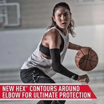 McDavid Hex Shooter Arm Sleeve, Pull-On Padded Protection, Moisture Wicking
