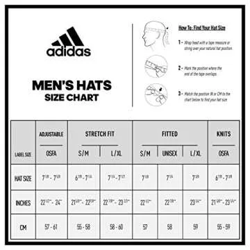 adidas Superlite, Athletic Caps, Running Hat Men, White/Black/3.0, One Size