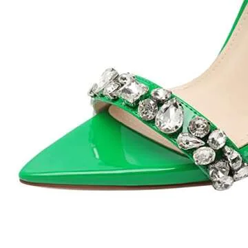 Vivianly Rhinestone High Heels for Weddings and Events