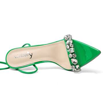 Vivianly Rhinestone High Heels for Weddings and Events