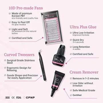 Beauty7 DIY Eyelash Extension Kit for Beginners at Home