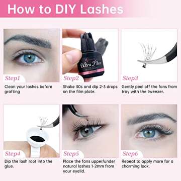 Beauty7 DIY Eyelash Extension Kit for Beginners at Home