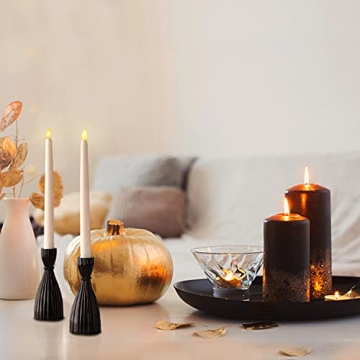 LampLust Black Taper Candle Holders Set of 2 for Stylish Decor