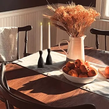 LampLust Black Taper Candle Holders Set of 2 for Stylish Decor