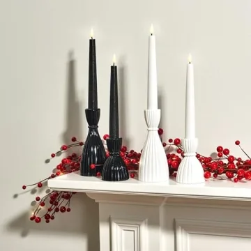 LampLust Black Taper Candle Holders Set of 2 for Stylish Decor