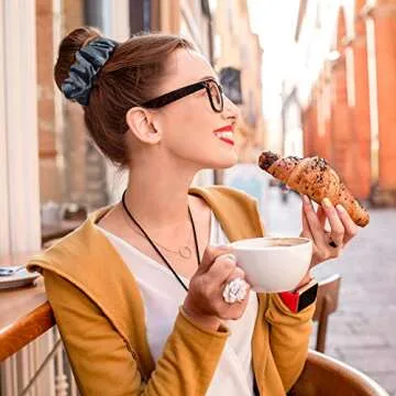 Whaline 12Pcs Blue Gray Theme Hair Scrunchies Velvet Elastics Scrunchy Bobbles Soft Hair Bands Hair Ties Hair Accessories for Girls, Women