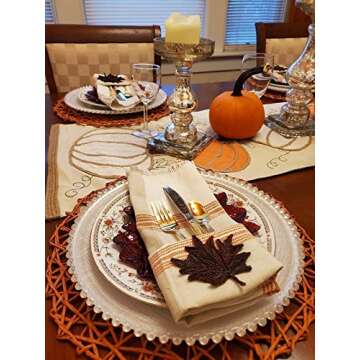 Exquisite Glass Charger Plates with Beaded Rim - Set of 4