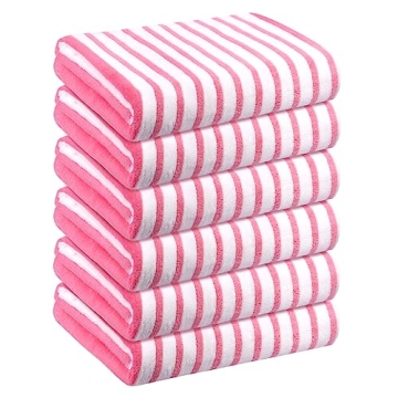 JML Microfiber Quick Dry Beach Towels Set (Pack of 6)