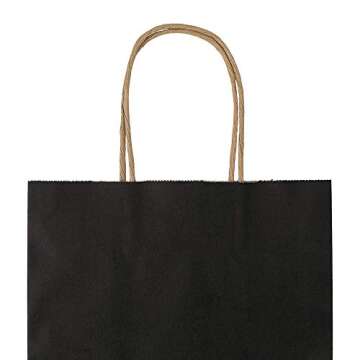 Durable Black Kraft Gift Bags - 100 Pack for Every Occasion