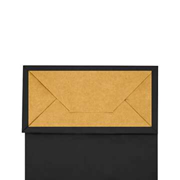 Durable Black Kraft Gift Bags - 100 Pack for Every Occasion