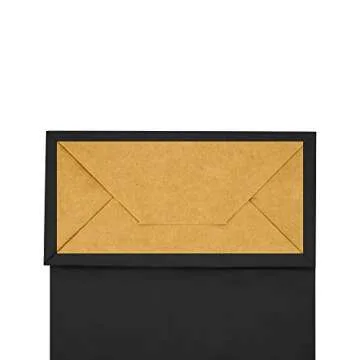 Durable Black Kraft Gift Bags - 100 Pack for Every Occasion