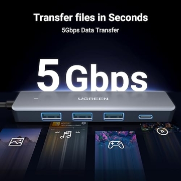 UGREEN USB Hub - 4 Ports Multiport Adapter with USB C Power