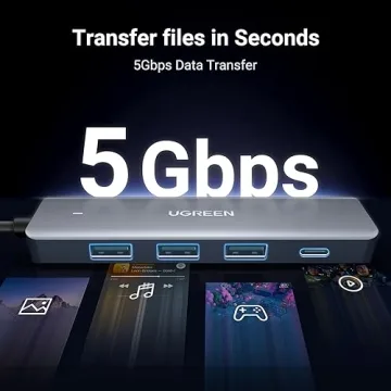 UGREEN USB Hub - 4 Ports Multiport Adapter with USB C Power