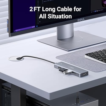 UGREEN USB Hub - 4 Ports Multiport Adapter with USB C Power