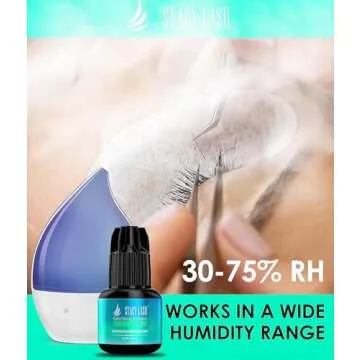 Stacy Lash Extra Strong Evolution Advanced Eyelash Extension Glue (0.17fl.oz/5ml)/ 1Sec Dry /6Weeks Retention/Black Adhesive/Professional Supplies