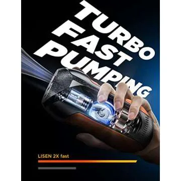 LISEN Bicycle Pump Electric, Portable Bike Tire Inflator Air Compressor 150 PSI Cordless Air Pump for Bike, Car, Motorcycle, Ball,Auto Shut-Off with Presta and Schrader Valve, cycplus as2 pro