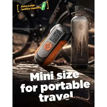 LISEN Bicycle Pump Electric, Portable Bike Tire Inflator Air Compressor 150 PSI Cordless Air Pump for Bike, Car, Motorcycle, Ball,Auto Shut-Off with Presta and Schrader Valve, cycplus as2 pro