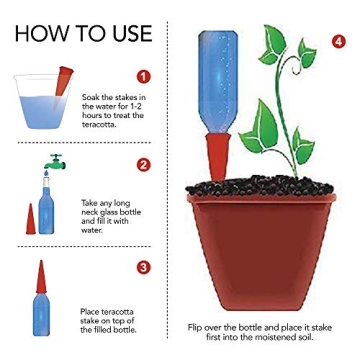 Plant Self-Watering Stakes for Effortless Gardening