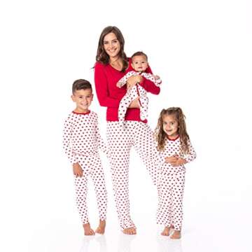 KicKee Full of Hearts Two Piece Pajamas Set for Kids - Snug Fit Sleepwear