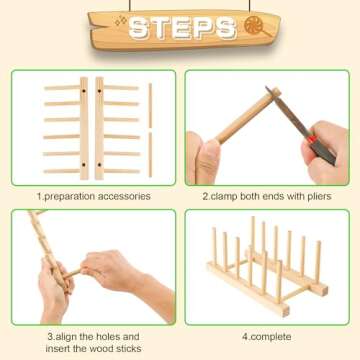 Wooden Puzzle Display Stand - Jigsaw Shelf Stand Puzzle Holder Rack - Storage and Organization for Kids & Adults