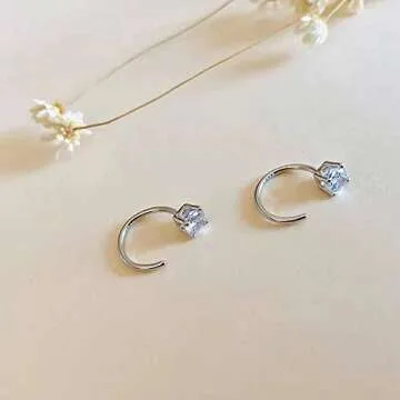 Elegant Small Huggie Hoop Earrings - Women's Sterling Silver Jewelry