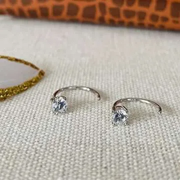 Elegant Small Huggie Hoop Earrings - Women's Sterling Silver Jewelry