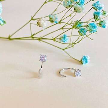 Elegant Small Huggie Hoop Earrings - Women's Sterling Silver Jewelry