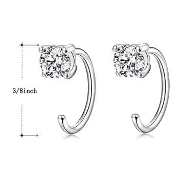 Elegant Small Huggie Hoop Earrings - Women's Sterling Silver Jewelry