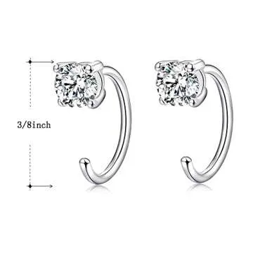 Elegant Small Huggie Hoop Earrings - Women's Sterling Silver Jewelry