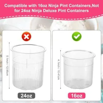 4pcs Ice Cream Pint Sleeves, Neoprene Prints Reusable Insulated Sleeve Cover with Handle Spoon Holder for Ninja Creami 16oz Ice Cream Pints (4 Styles)