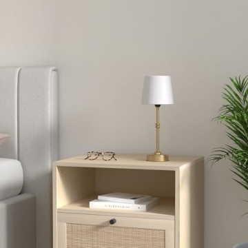 O’Bright Seraph - Cordless LED Table Lamp with Dimmer, Built-in Rechargeable Battery, 3-Level Brightness, Patio Table Lamp, Bedside Night Lamp, Ambient Light for Restaurant, Antique Brass